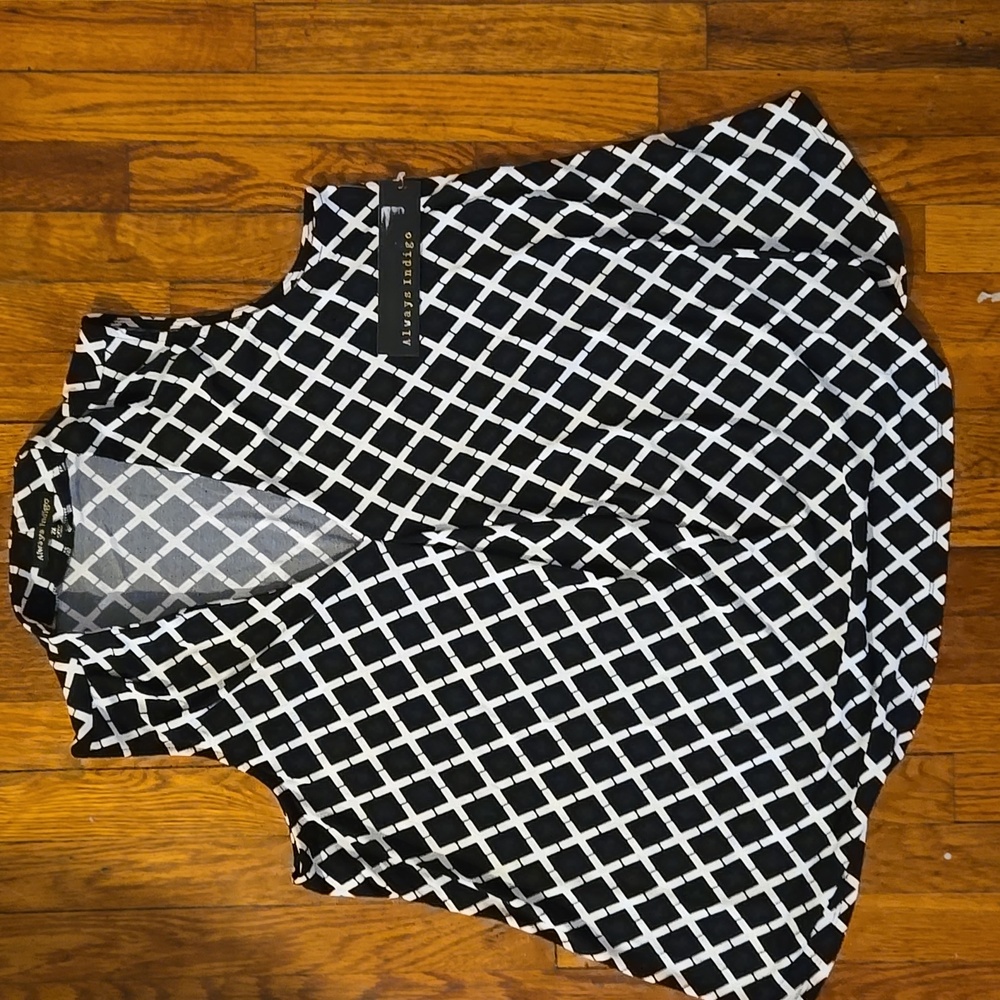 Always Indigo Sleeveless Blouse in Plus Size 2XL